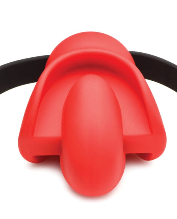 Master Series Gag Order Extreme Silicone Ball Gag - Red/Black - Image 3