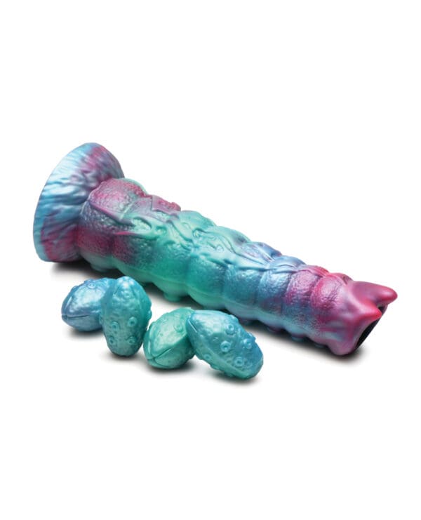 Creature Cocks Galactic Breeder Ovipositor Silicone Dildo w/Eggs - Multi Color - Image 3
