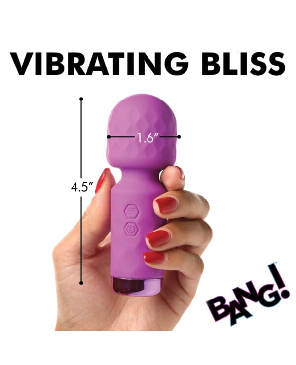 Bang! 10X Mini Silicone Wand - Purple - Image 5