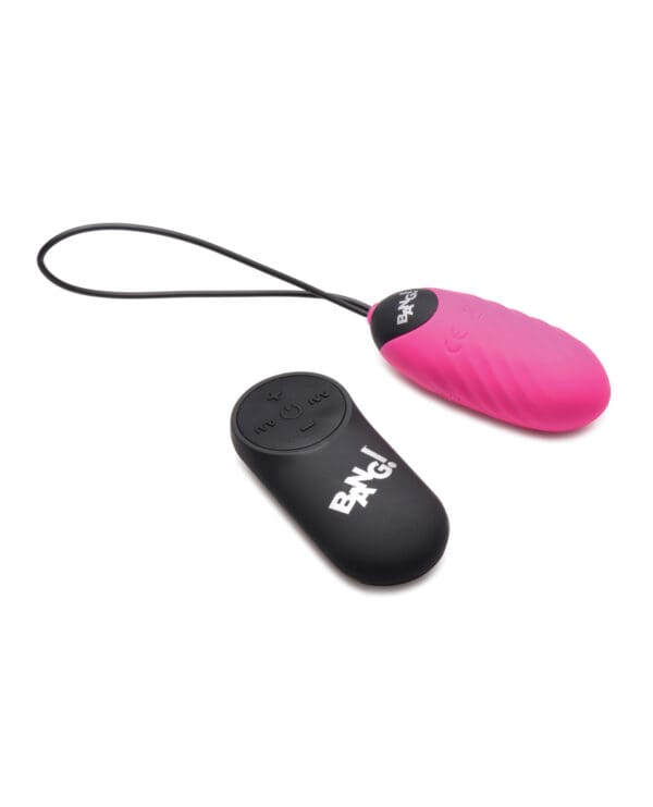 Bang! 28X Swirl Silicone Egg w/Remote Control - Pink - Image 2