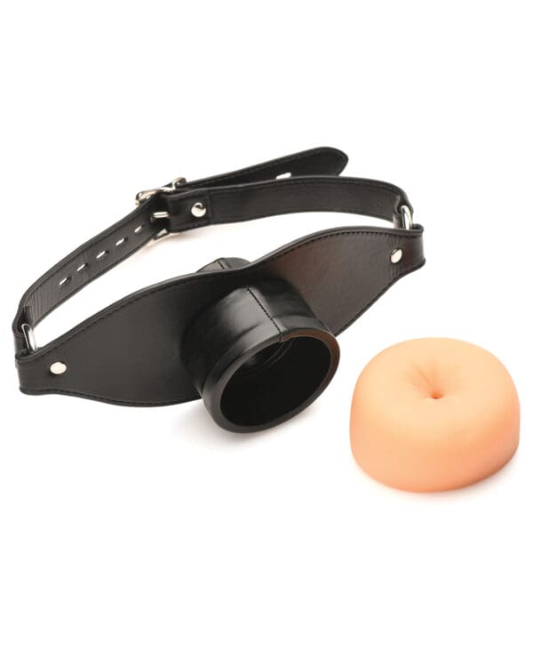 Master Series Ass Face Mouth Gag - Light/Black - Image 2