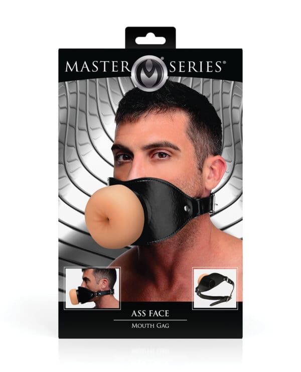 Master Series Ass Face Mouth Gag - Light/Black - Image 5
