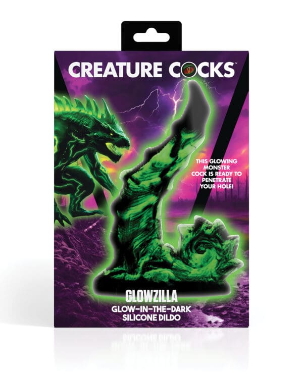 Creature Cocks Glowzilla Silicone Dildo - Glow in the Dark - Image 4
