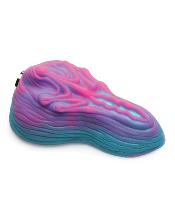 Creature Cocks Vulvaron Vibrating Silicone Grinder w/Remote Control - Pink/Teal/Purple - Image 2