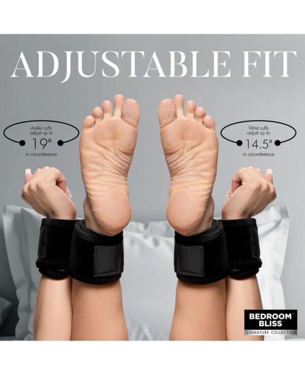Bedroom Bliss Wrist To Ankle Restraints - Black - Image 4
