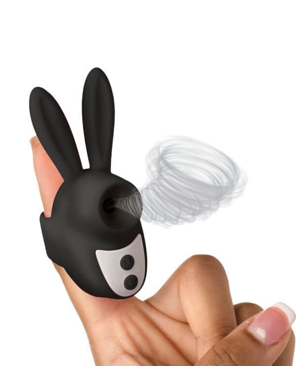 Shegasm Sucky Bunny Clit Stimulator - Black - Image 4