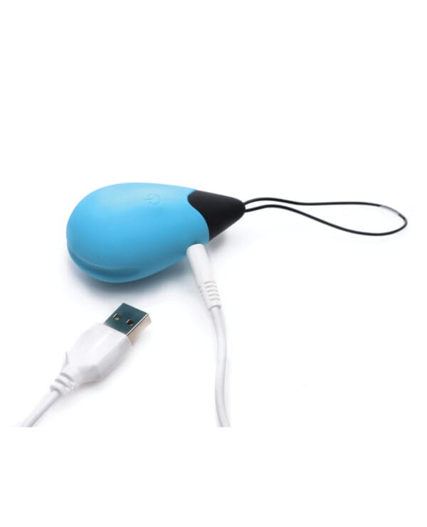 Bang! 10X Silicone Vibrating Egg - Blue - Image 4