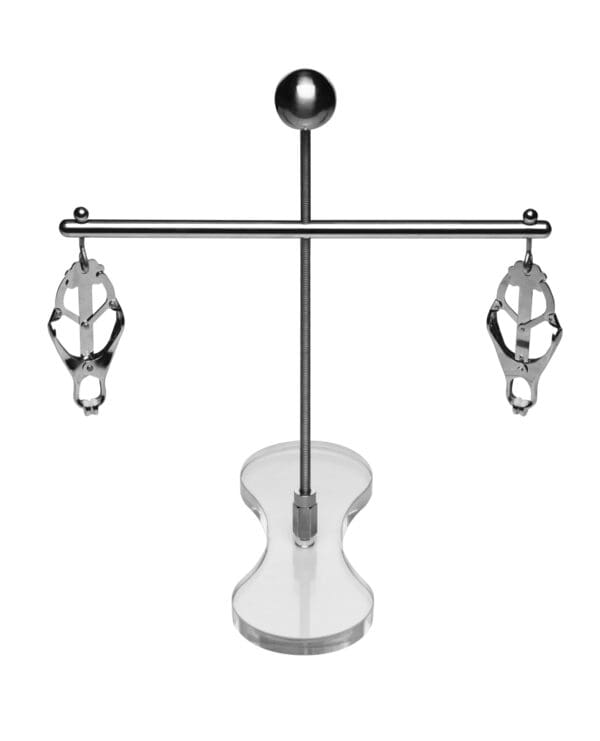 Master Series Tower of Pain Nipple Clamps - Silver - Image 2