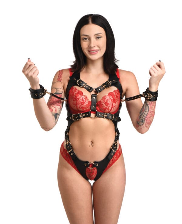 Master Series Harness w/Restraints - Black - Image 2