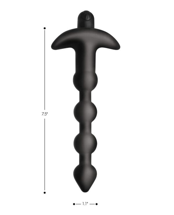 Bang! 28X Vibrating Silicone Anal Beads w/Remote Control - Black - Image 4