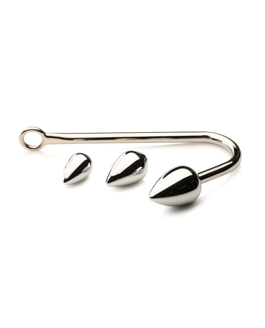 Master Series Anal Hook Trainer w/3 Plugs - Silver - Image 2
