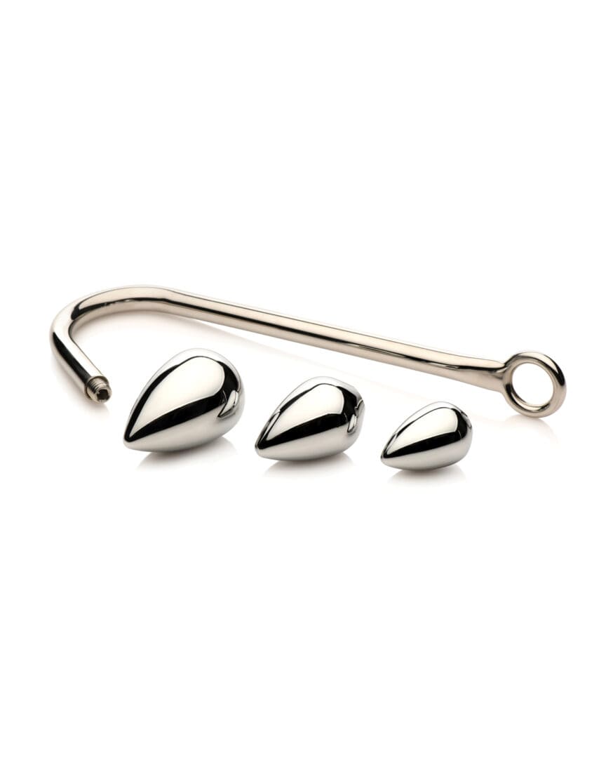 Master Series Anal Hook Trainer w/3 Plugs - Silver - Image 3