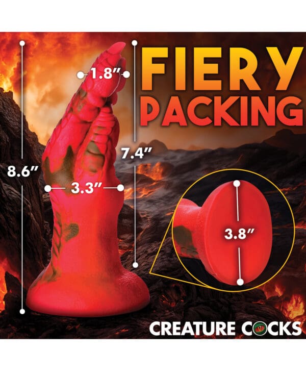 Creature Cocks Demon Claw Fisting Silicone Dildo - Red - Image 5