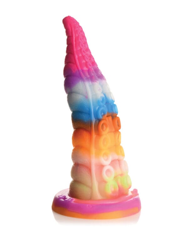 Creature Cocks Luminoctopus Glow-in-the-Dark Tentacle Dildo - Rainbow - Image 2