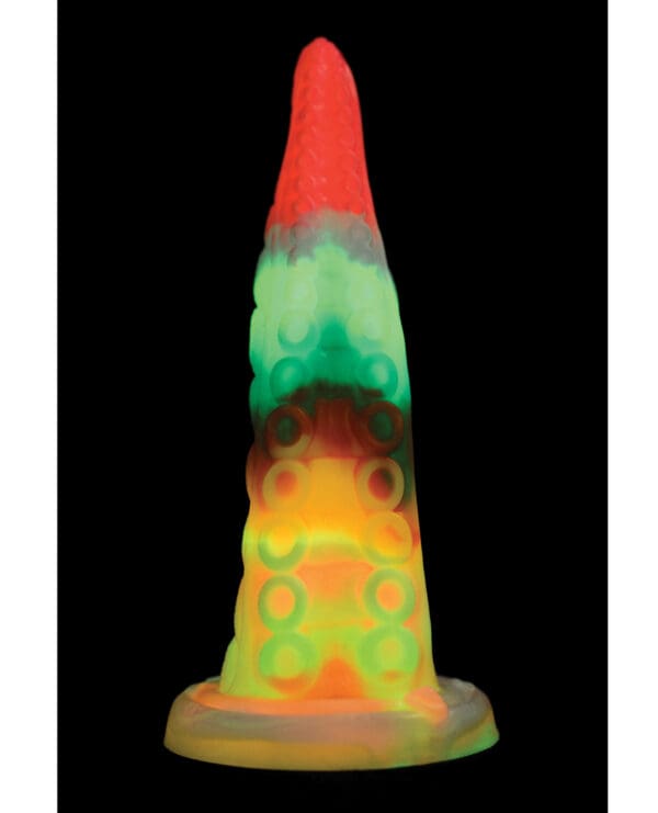Creature Cocks Luminoctopus Glow-in-the-Dark Tentacle Dildo - Rainbow - Image 4