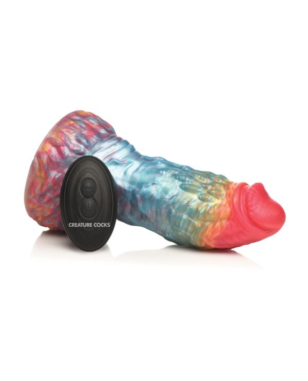 Creature Cocks Rainbow Phoenix Vibrating Dildo w/Remote Control - Rainbow - Image 3