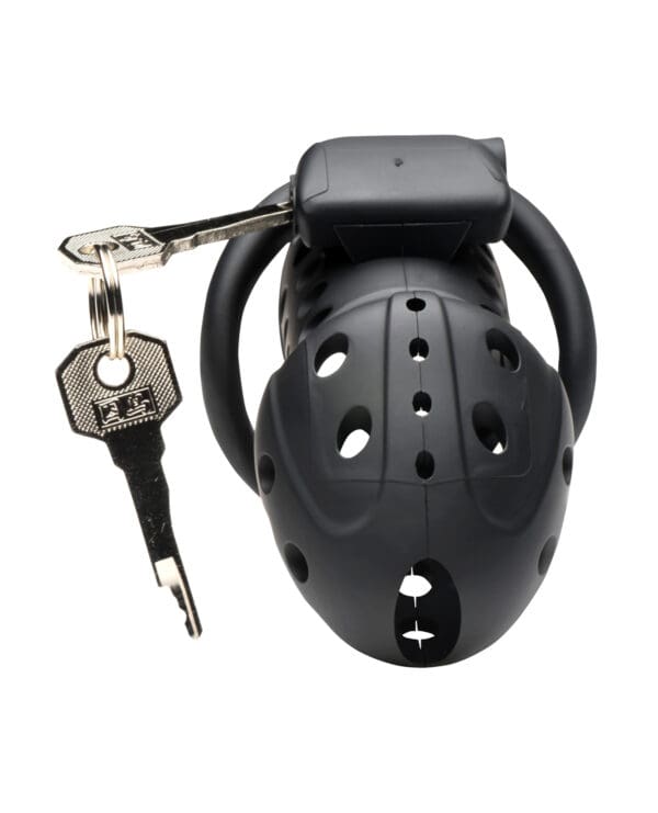 Master Series Lock Down Chastity Cage - Black - Image 3
