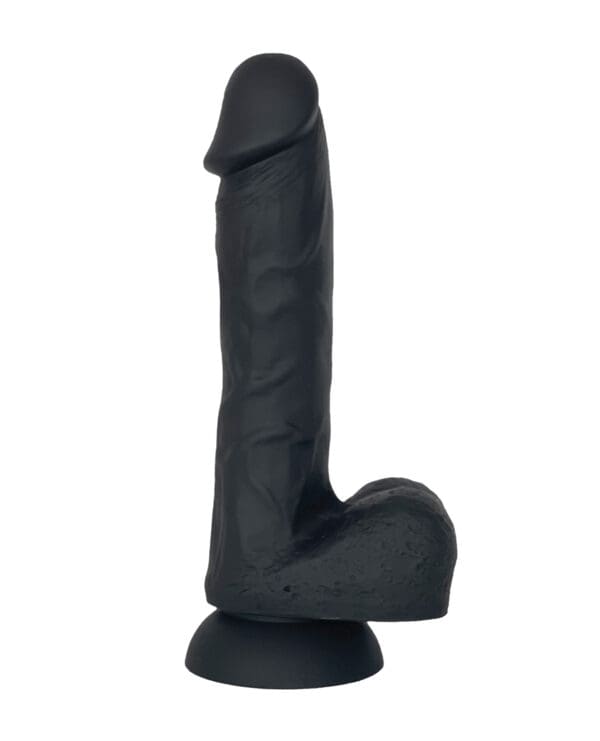 VERS Liquid Silicone Suction Dildo - Black - Image 2