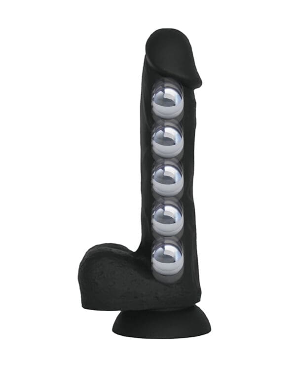 VERS Liquid Silicone Suction Dildo - Black - Image 3