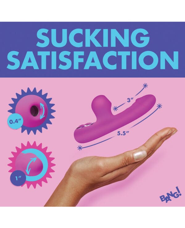 Bang! Mini Suction Rabbit Vibrator - Purple - Image 5