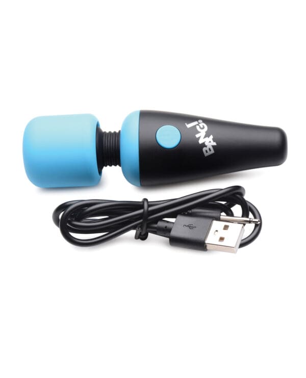 Bang! 10X Vibrating Mini Silicone Wand - Blue - Image 3