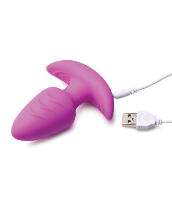 Bang! Rotating & Vibrating Tapered Butt Plug w/Remote - Purple - Image 5