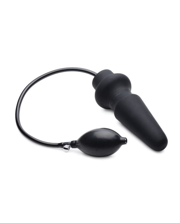 Master Series Ass-Pand Inflatable Silicone Anal Plug - Black - Image 2