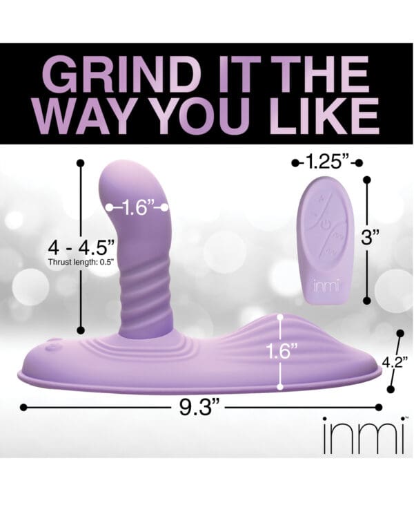 Inmi Thrust N' Grind Thrusting & Vibrating Silicone Grinder - Purple - Image 4