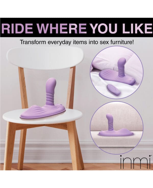Inmi Thrust N' Grind Thrusting & Vibrating Silicone Grinder - Purple - Image 5
