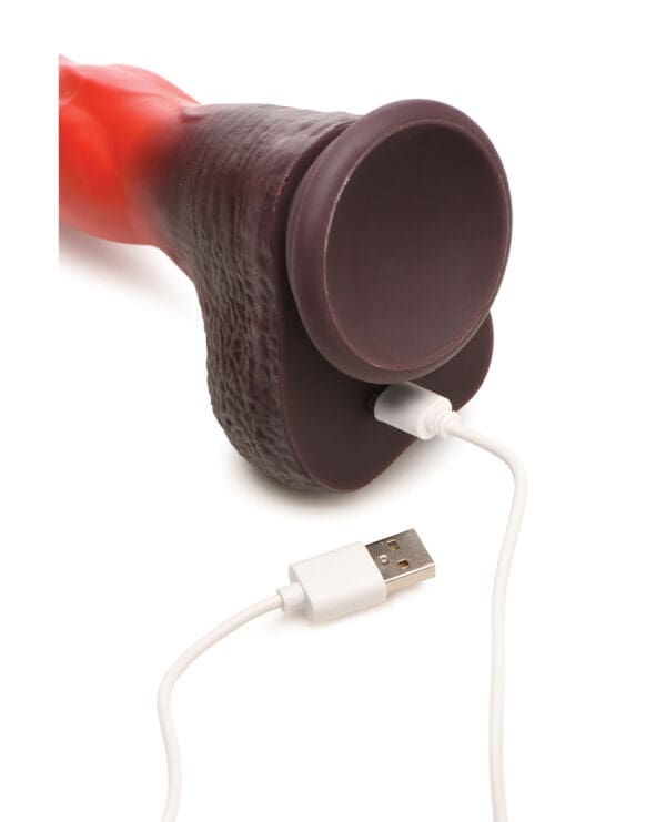 Creature Cocks Ramming Hound Thrusting & Vibrating Silicone Dildo w/Remote Control - Red/Brown - Image 4