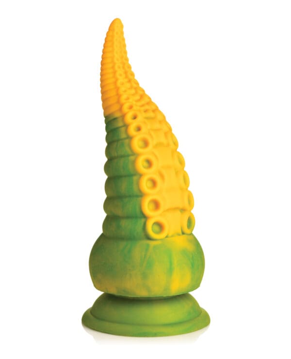 Creature Cocks Monstropus 2.0 Vibrating Tentacle Silicone Dildo - Yellow/Green - Image 2