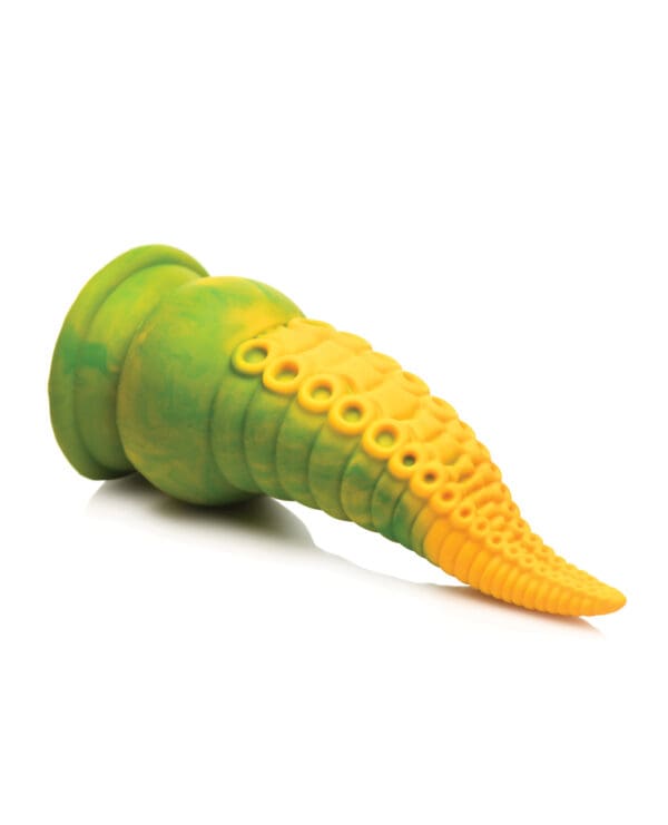 Creature Cocks Monstropus 2.0 Vibrating Tentacle Silicone Dildo - Yellow/Green - Image 4