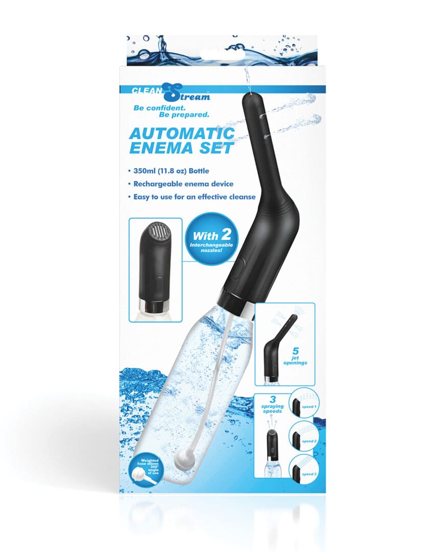 Automatic Travel Enema Set w/2 Nozzles - 350 ml