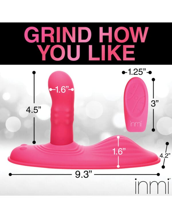 Inmi Spin N' Grind Rotating & Vibrating Silicone Grinder - Pink - Image 4