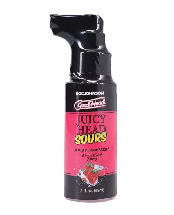 GoodHead Juicy Head Dry Mouth Spray - 2 oz Spray Bottle Sour Strawberry - Image 2