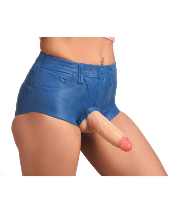 Strap U Booty Shorts 6" Silicone Dildo Strap-On Harness - Medium - Image 2