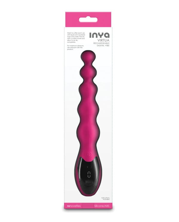INYA Virtua Digital Beaded Anal Vibrator - Pink - Image 2