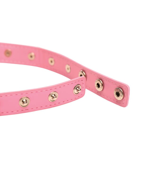 Master Series Spiked Heart Choker - Pink - Image 4