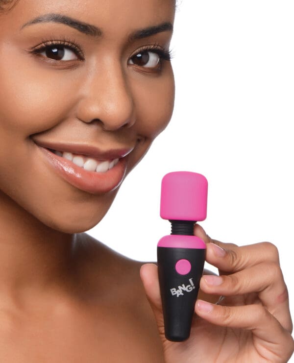 Bang! 10X Vibrating Mini Silicone Wand - Pink - Image 5