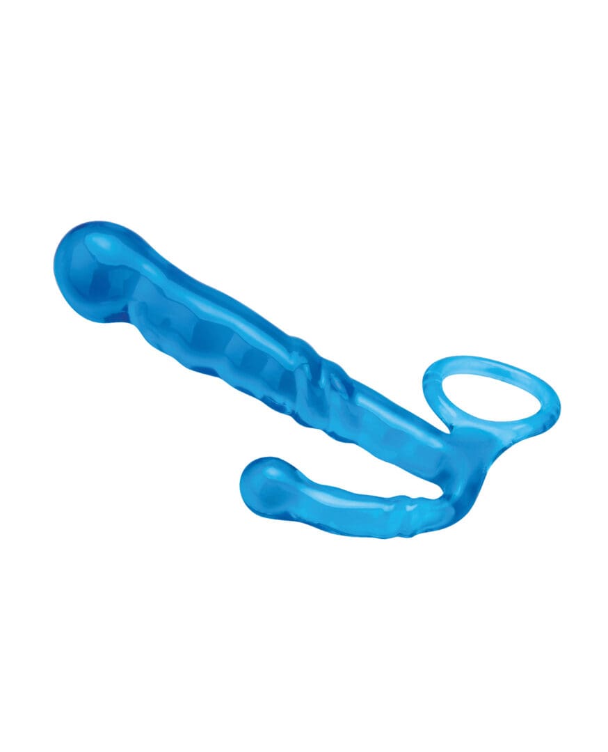 Blue Line C & B 4.5" Beginners Prostate Massager - Jelly Blue - Image 3