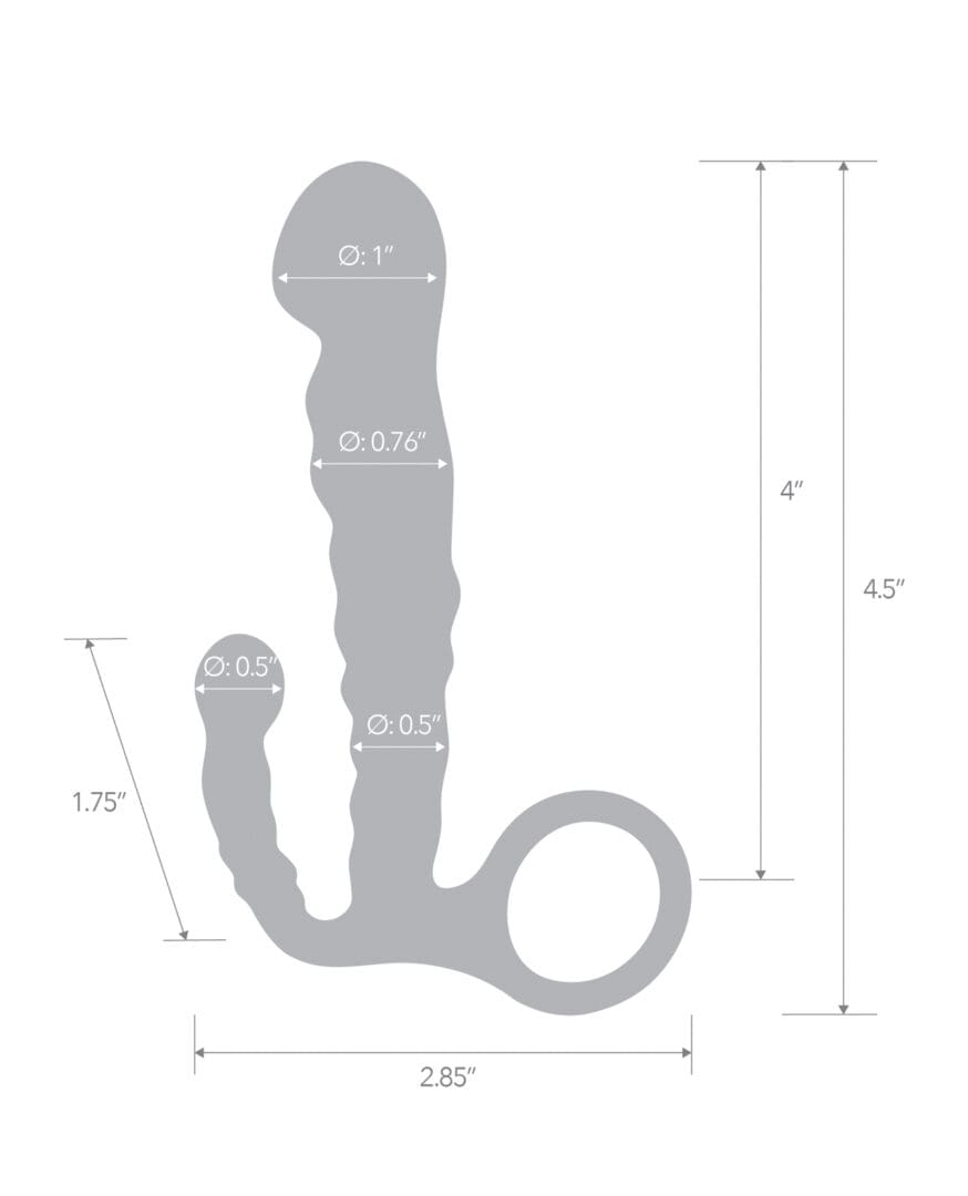 Blue Line C & B 4.5" Beginners Prostate Massager - Jelly Blue - Image 4