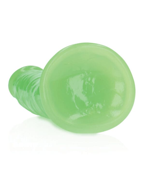 Shots RealRock 7" Slim  Dildo Glow in the Dark - Neon Green - Image 4