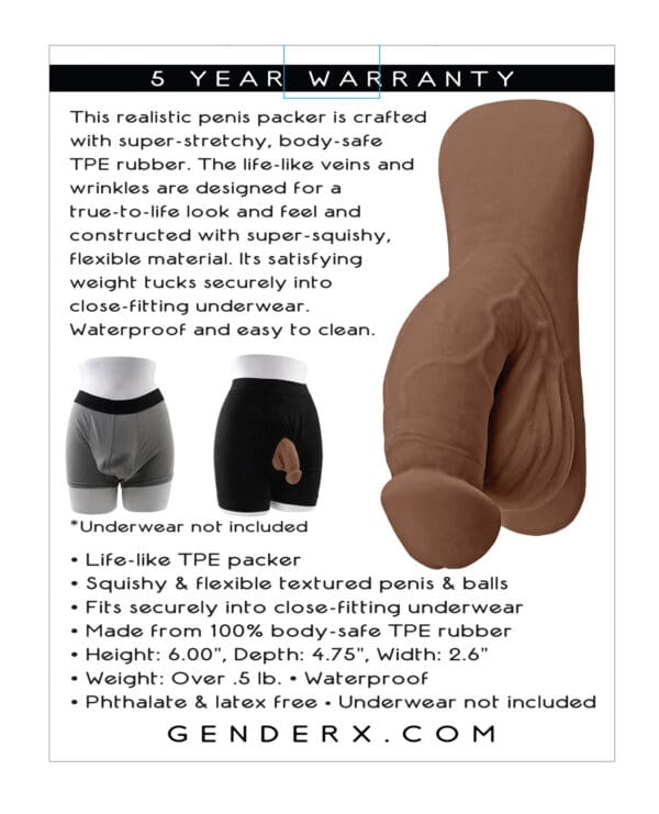 Gender X 4" Packer - Dark - Image 2