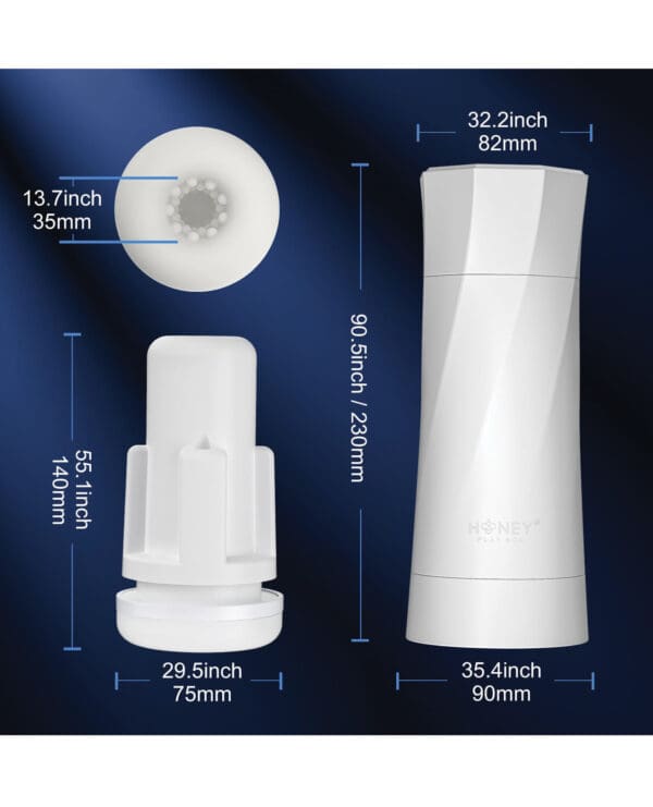 Sky Intense Suction & Vibration Blowjob Machine - White - Image 2