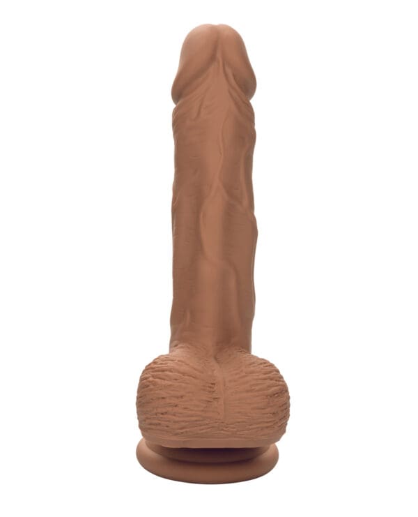Studs Dual Density Silicone 5" Dildo - Brown - Image 3