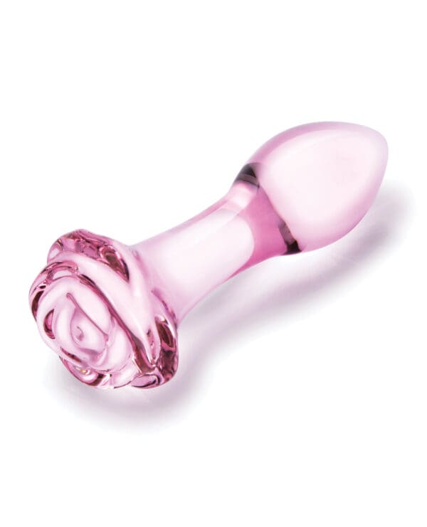 Glas 3 pc Rosebud Butt Plug Set - Pink - Image 3