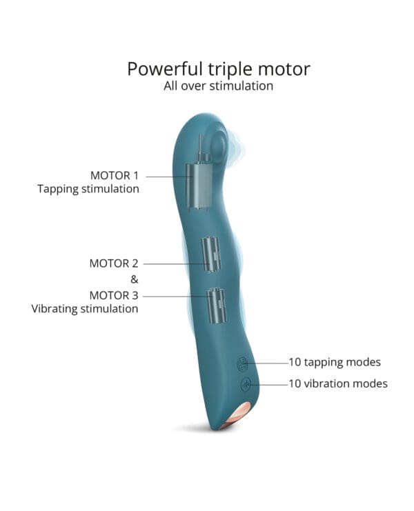 Love to Love Swap Tapping Vibrator - Teal Me - Image 3