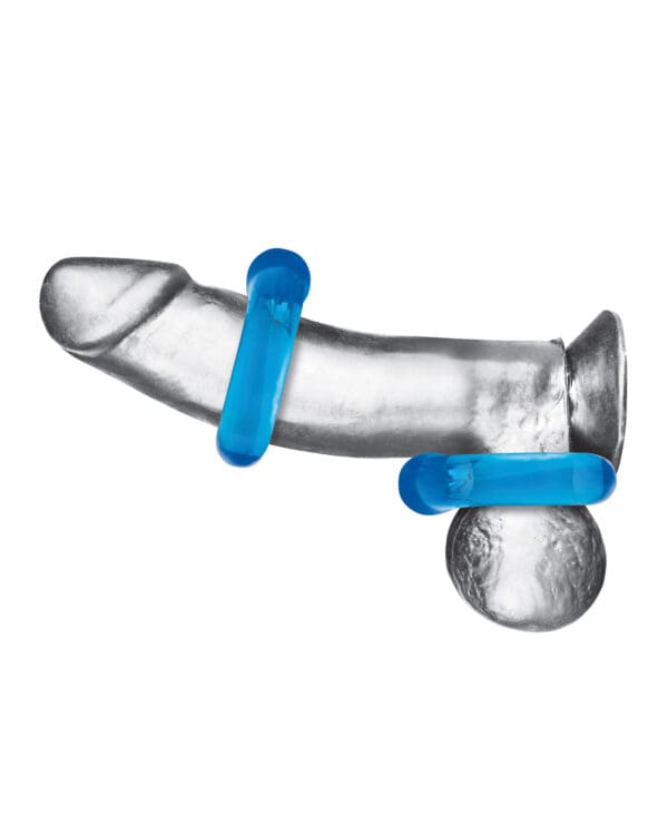 Blue Line C & B Ultra-Stretch Stamina Endurance Ring - Jelly Blue Pack of 2 - Image 3