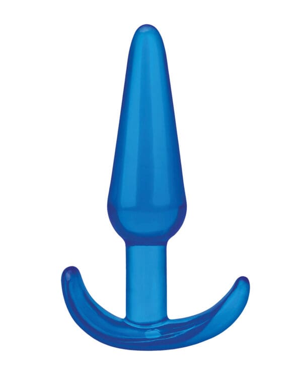 Blue Line C & B 4.25" Slim Tapered Butt Plug - Jelly Blue - Image 2