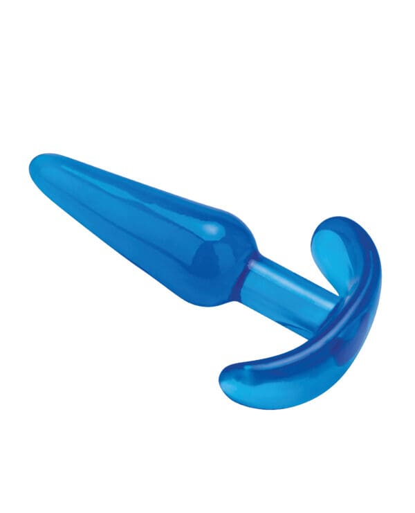 Blue Line C & B 4.25" Slim Tapered Butt Plug - Jelly Blue - Image 3